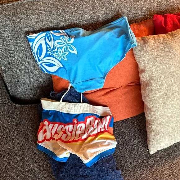 SALE ! 2 FOR ONE! AussieBum Swimwear. 1 speedo size M. 1 trunks Sz. Small - Picture 4 of 4